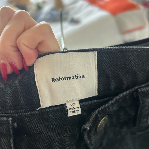 Reformation Cary Studded High Waist Slouchy Wide Leg Jeans - Picture 8 of 8